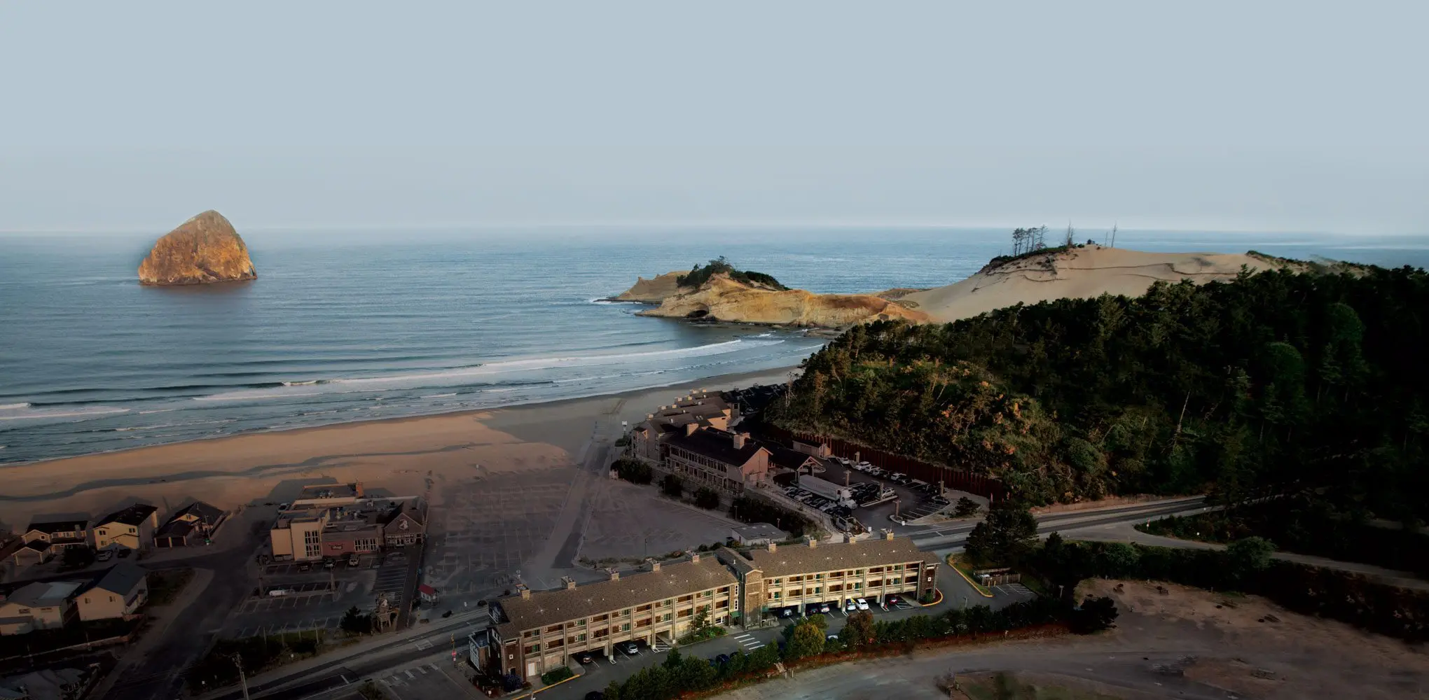 The coastline of Pacific City, Oregon