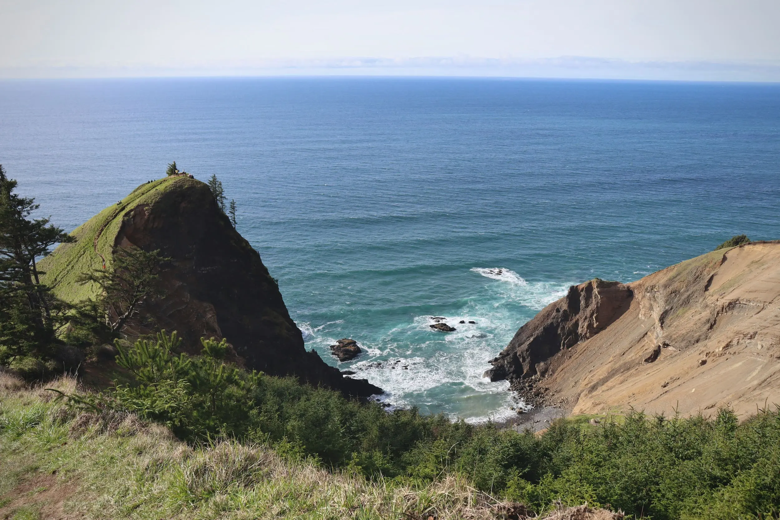 Cascade Head with a view of the blue waters of the pacific