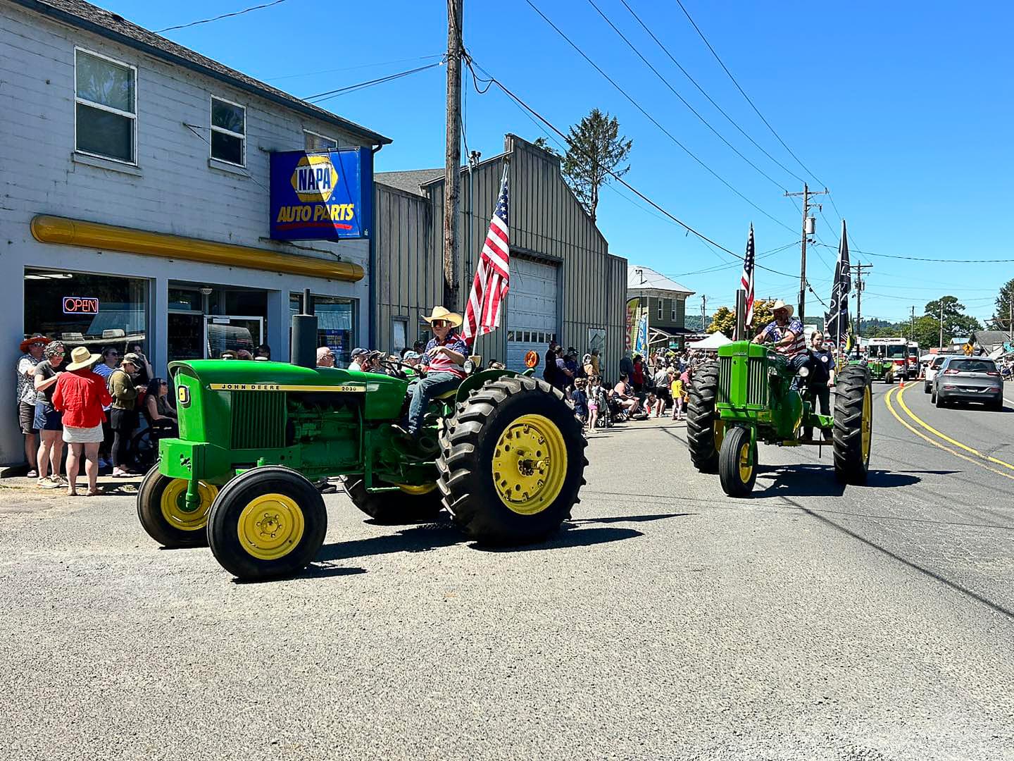 Tractors In A Parade