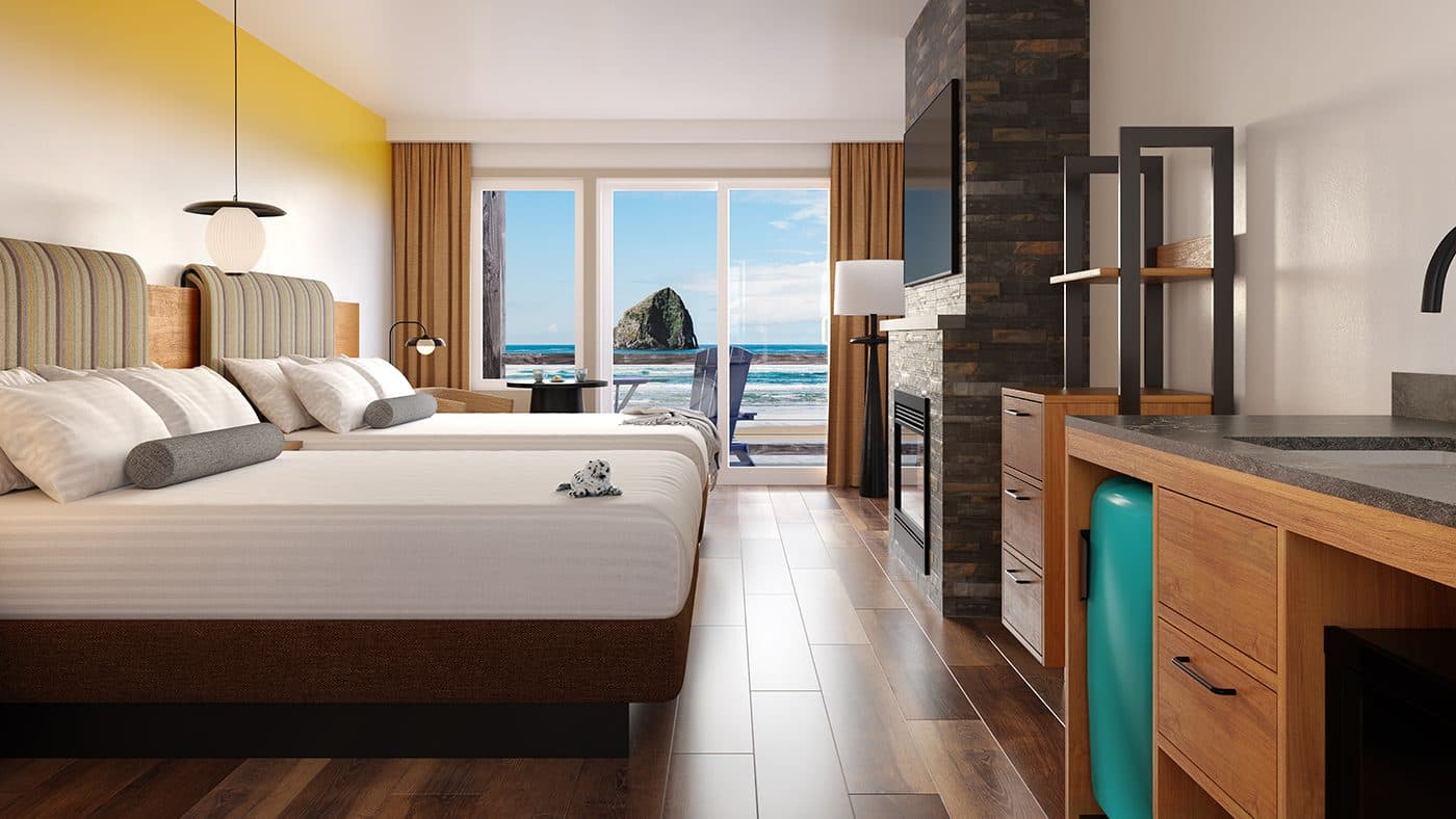 The queen queen room at Inn at Cape Kiwanda