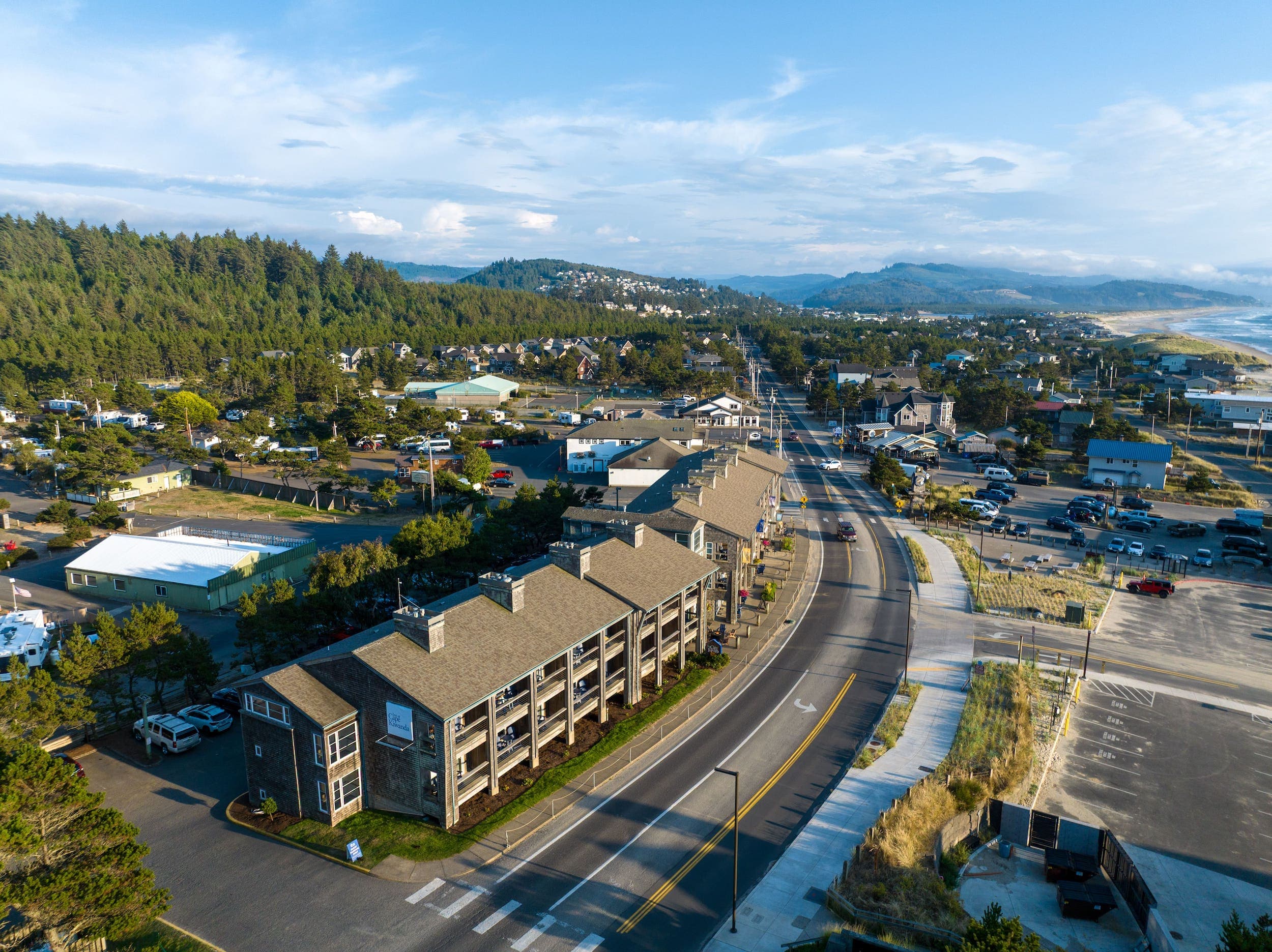 An aerial view of Inn at Cape Kiwanda